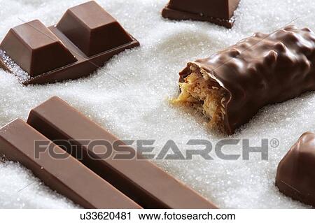 Stock Image - Chocolate in sugar. Fotosearch