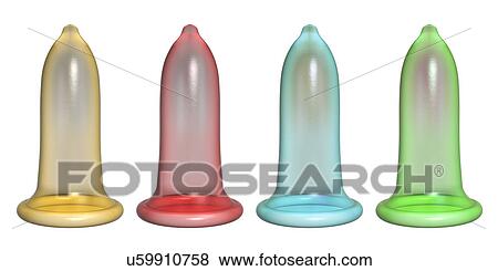 Stock Photo - Condoms, illustration. Fotosearch