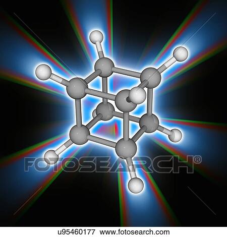 Stock Photo - Cubane organic compound molecule. Fotosearch