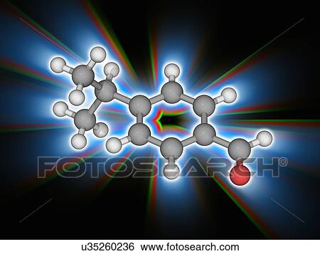 Cuminaldehyde organic compound molecule View Large Photo Image Stock Photograph - Cuminaldehyde organic compound molecule. Fotosearch