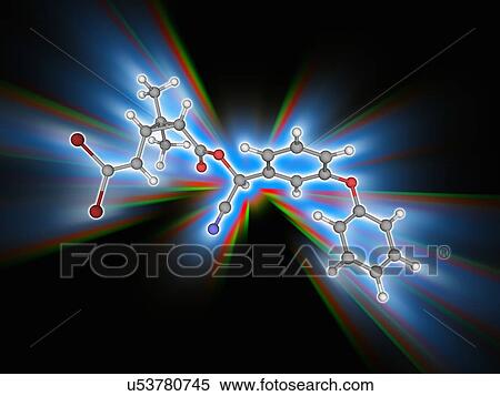 Stock Photography - Deltamethrin insecticide molecule. Fotosearch