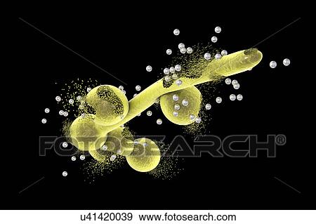 Stock Photo - Destruction of Candida fungi by nanoparticles, illustration. Fotosearch