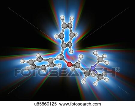 Stock Photography - Diphenhydramine drug molecule. Fotosearch