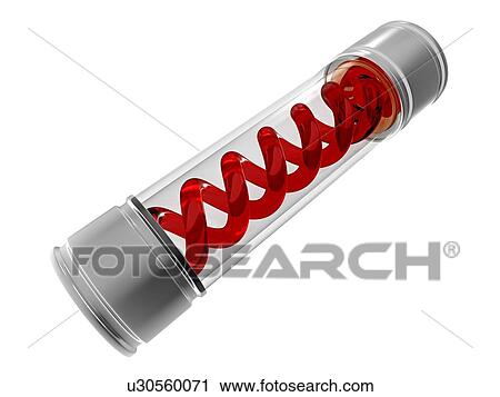 Stock Image - DNA container, artwork. Fotosearch