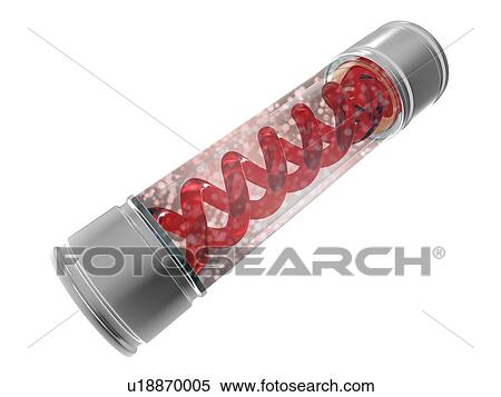 Stock Photography - DNA container, artwork. Fotosearch