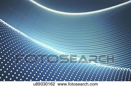 Stock Image - Dots forming curved lines. Fotosearch