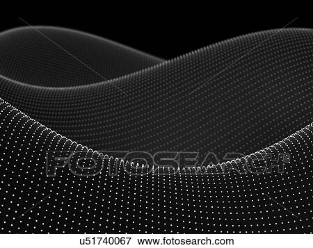 Stock Photo - Dots forming wavy line. Fotosearch