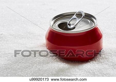Stock Image - Drinks can in sugar. Fotosearch
