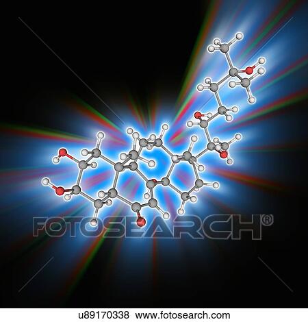 Stock Photo - Ecdysterone organic compound molecule. Fotosearch