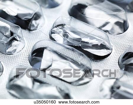Stock Image - Empty pill blister pack. Fotosearch