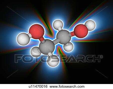 Stock Photograph - Ethylene glycol organic compound molecule. Fotosearch
