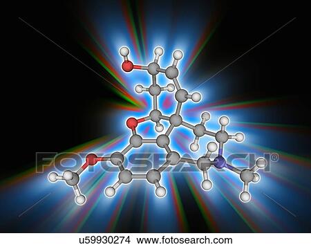 Picture - Galantamine drug molecule. Fotosearch