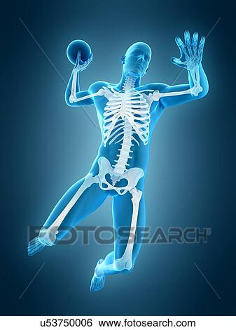 Handball player, illustration View Large Photo Image Stock Photograph - Handball player, illustration. Fotosearch