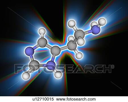 Stock Photography - Histamine organic compound molecule. Fotosearch