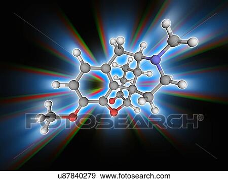 Stock Photo - Hydrocodone drug molecule. Fotosearch