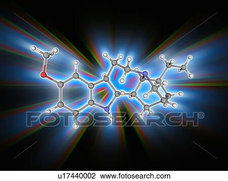 Stock Image - Ibogaine drug molecule. Fotosearch