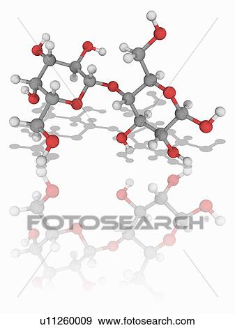 Stock Photo - Lactose organic compound molecule. Fotosearch