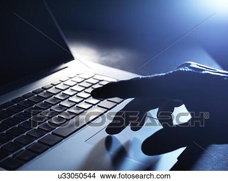 Picture - Laptop computer use. Fotosearch