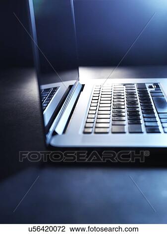 Stock Image - Laptop computer use. Fotosearch
