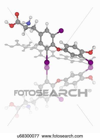Liothyronine hormone molecule View Large Photo Image Stock Photo - Liothyronine hormone molecule. Fotosearch