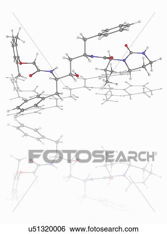 Stock Photograph - Lopinavir drug molecule. Fotosearch