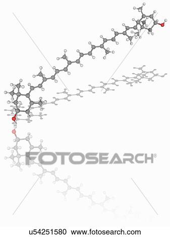 Stock Image - Lutein organic compound molecule. Fotosearch