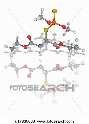 Stock Image - Malathion insecticide molecule. Fotosearch