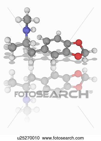 Stock Image - MDMA (ecstasy) drug molecule. Fotosearch