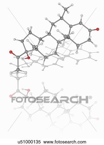 Stock Photography - Medroxyprogesterone drug molecule. Fotosearch