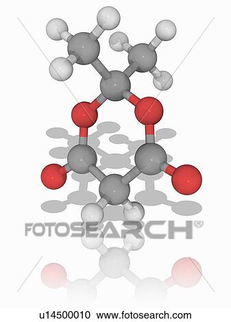 Stock Image - Meldrum's acid organic compound molecule. Fotosearch