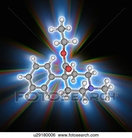 Meperidine (pethidine) drug molecule View Large Photo Image Stock Photograph - Meperidine (pethidine) drug molecule. Fotosearch