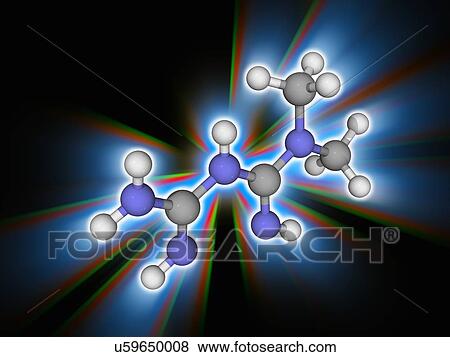 Metformin drug molecule View Large Photo Image Stock Photo - Metformin drug molecule. Fotosearch