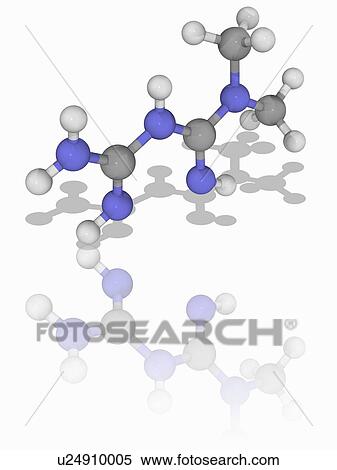 Stock Photography - Metformin drug molecule. Fotosearch