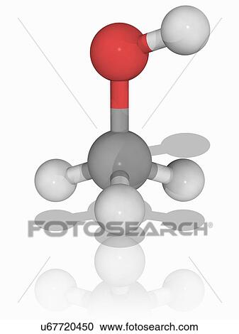 Stock Image - Methanol (methyl alcohol) molecule. Fotosearch