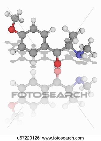 Stock Photograph - Methedrone (methoxyphedrine) drug molecule. Fotosearch