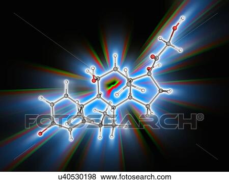 Stock Photo - Methylprednisolone drug molecule. Fotosearch