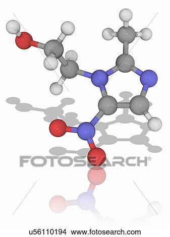 Metronidazole drug molecule View Large Photo Image Picture - Metronidazole drug molecule. Fotosearch