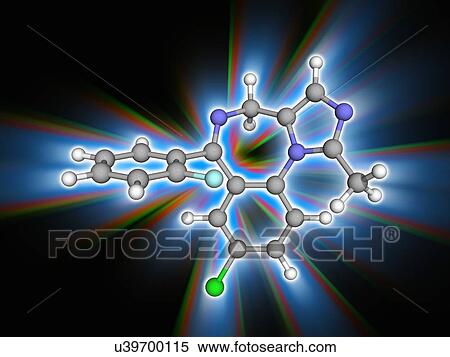 Stock Photography - Midazolam drug molecule. Fotosearch