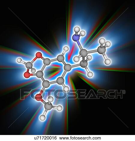 Stock Photograph - MMDA (3-Methoxy-MDA) drug molecule. Fotosearch
