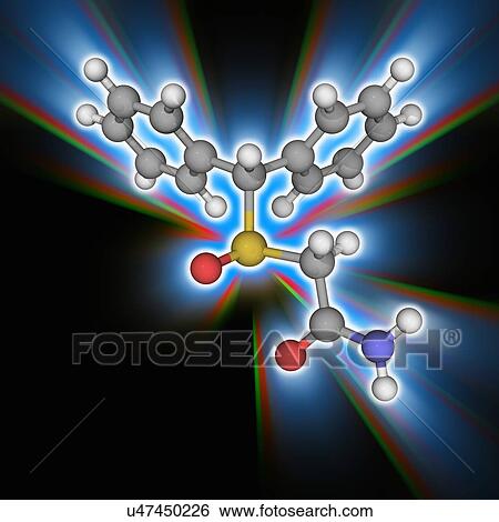 Stock Photograph - Modafinil drug molecule. Fotosearch