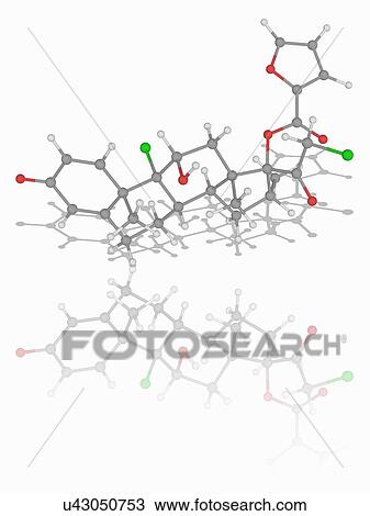 Stock Image - Mometasone furoate drug molecule. Fotosearch