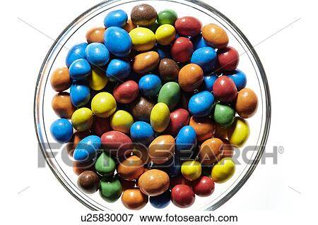 Stock Photo - Multicoloured sweets in bowl. Fotosearch