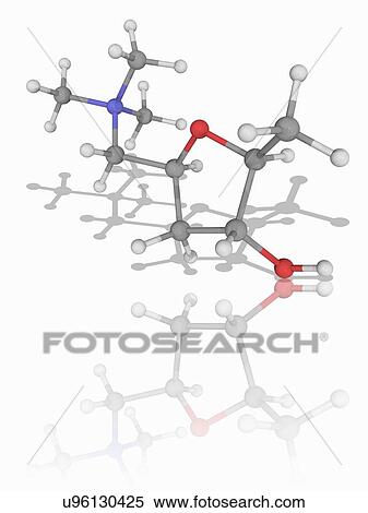 Stock Photography - Muscarine organic compound molecule. Fotosearch