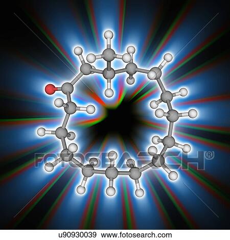Muscone organic compound molecule View Large Photo Image Stock Photo - Muscone organic compound molecule. Fotosearch