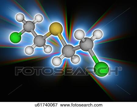 Mustard gas organic compound molecule View Large Photo Image Stock Photo - Mustard gas organic compound molecule. Fotosearch