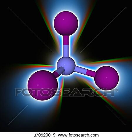 Stock Photo - Nitrogen triiodide chemical compound molecule. Fotosearch
