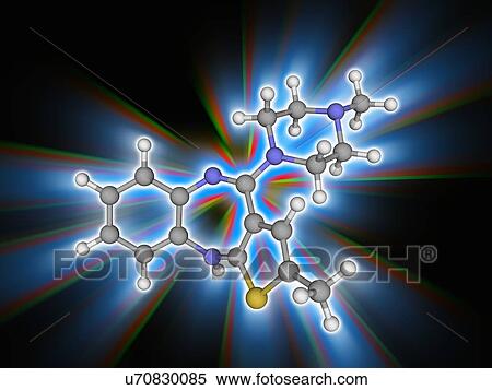 Stock Photography - Olanzapine drug molecule. Fotosearch