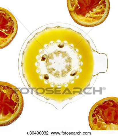 Orange halves and glass juicer View Large Photo Image Stock Image - Orange halves and glass juicer. Fotosearch