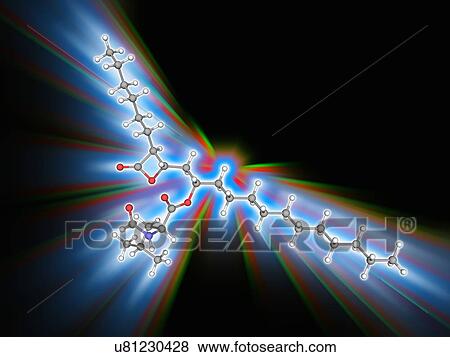 Orlistat drug molecule View Large Photo Image Stock Photo - Orlistat drug molecule. Fotosearch