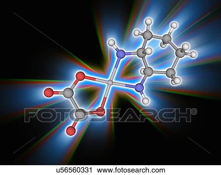 Stock Image - Oxaliplatin drug molecule. Fotosearch